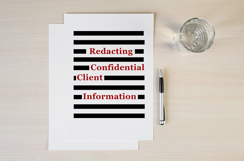 document with redacted information